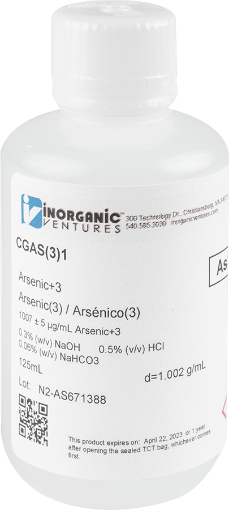 Bild på 1000ug/mL ARSENIC (+3) 125mL