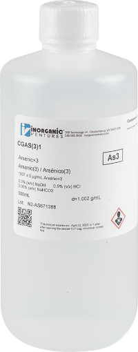 Bild på 1000ug/mL ARSENIC (+3) 500mL