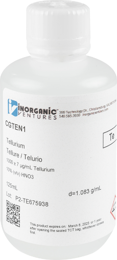 Bild på 1000ug/mL TELLURIUM HNO3 125mL