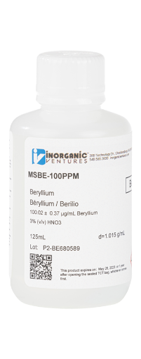 Bild på 100ug/mL BERYLLIUM 125mL