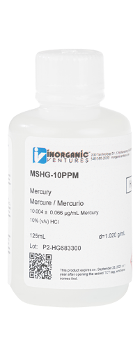 Bild på 10ug/mL MERCURY HCl 125mL