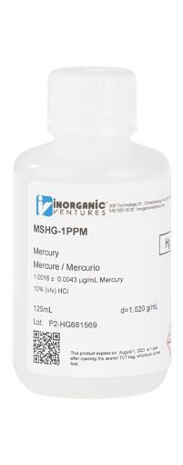 Bild på 1ug/mL MERCURY HCl 125mL