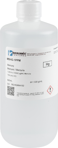 Bild på 1ug/mL MERCURY HCl  500mL