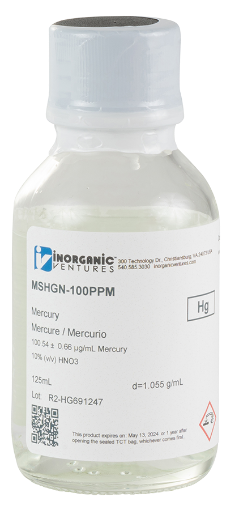 Bild på 100ug/mL MERCURY HNO3 125mL