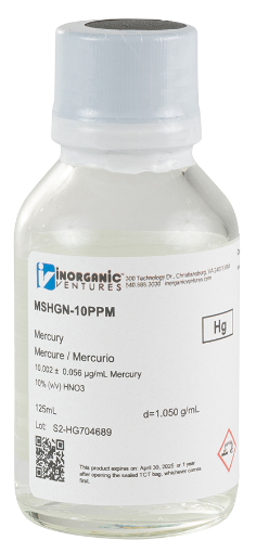 Bild på 10ug/mL MERCURY HNO3 125mL
