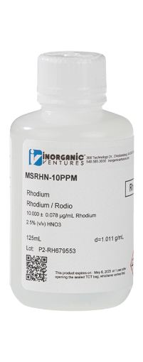 Bild på 10Âµg/mL RHODIUM HNO3 125mL