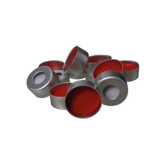 Bild på Aluminum crimp cap Ø11 mm with silicone/PTFE septum, 10 x 100 pcs