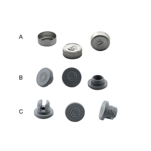 Bild på Aluminium crimp seal cap for injection vial Ø 20 mm, 100 pcs