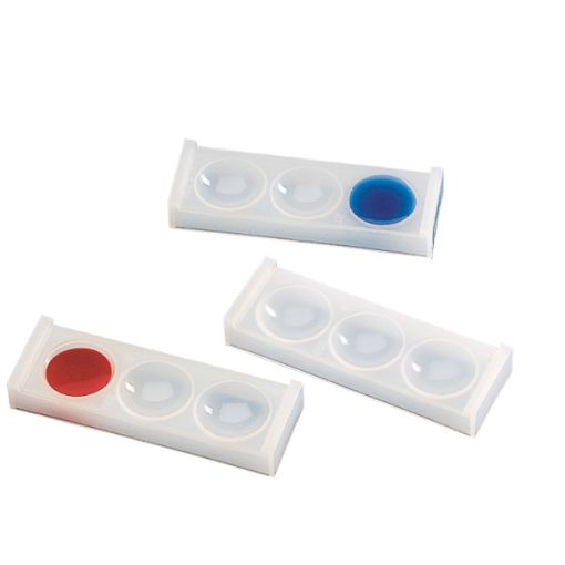 Bild på Colorimetric 3 cell tray, polyethylene, 28x58 mm, 10 pcs