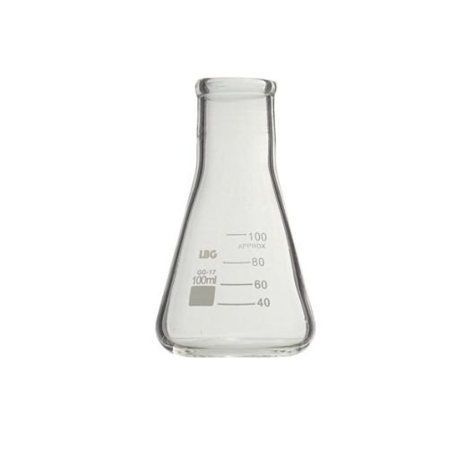 Bild på Erlenmeyer flask narrow neck, 50 ml, LBG 3.3, 12 pcs