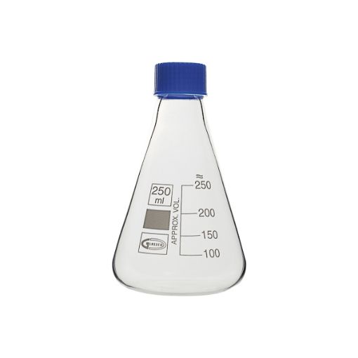 Bild på Erlenmeyer flask with screw cap GL 32, Premium Line, 250 ml, 10 pcs