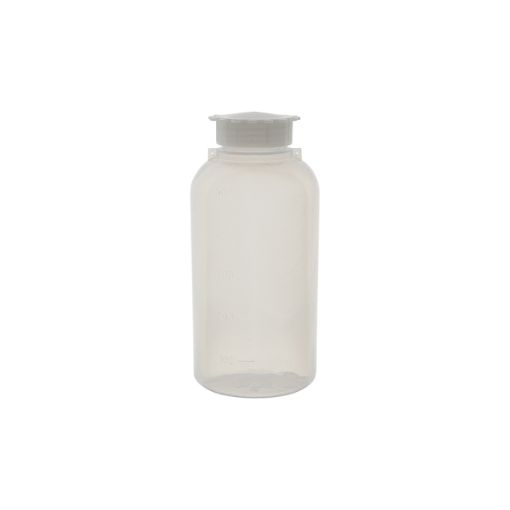 Bild på Wide mouth bottle graduated, cylindrical, LDPE, with star cap, 250 ml, 350 pcs