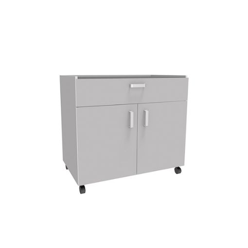 Bild på Auxiliar laboratory cabinet with wheels, one drawer and two doors, 900 x 520 x 805 mm