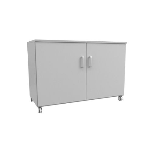 Bild på Auxiliar laboratory cabinet with wheels and two doors, steel, 900 x 520 x 805 mm