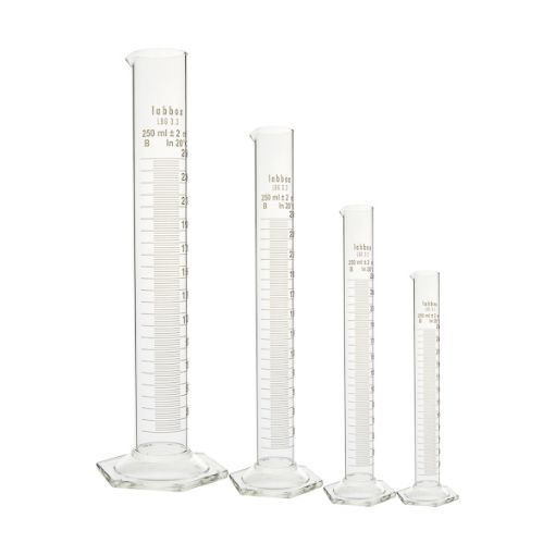 Bild på Set of measuring cylinder hexagonal base, class B, LBG