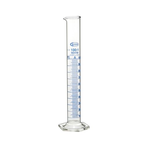 Bild på Measuring cylinder hexagonal base, 100 ml, class A, Premium Line