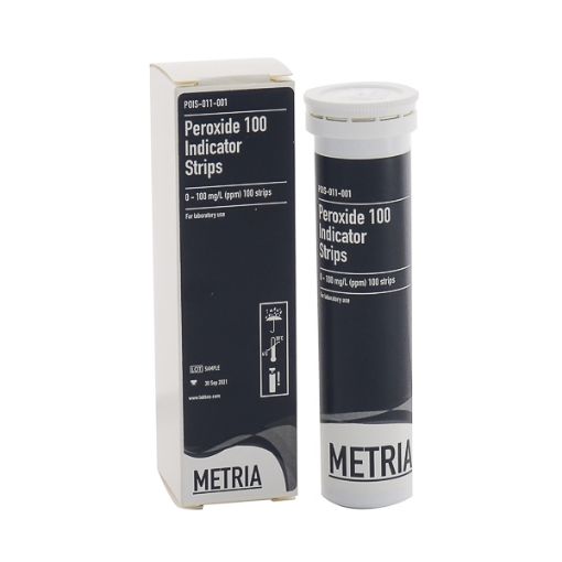 Bild på Peracetic acid indicator strips 0-500 mg/l (ppm), 100 strips/pack
