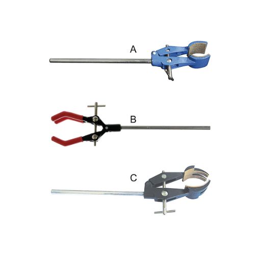 Bild på Retort clamp, 3 prongs, rubber sleeved