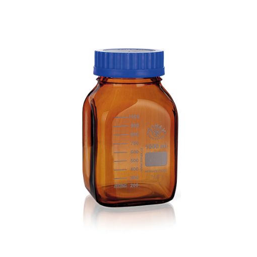 Bild på Laboratory bottle with ISO GL80 thread, graduated, Boro 3.3, amber, 5000 ml