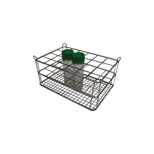 Bild på Stainless steel rack for 8 x 6 vials (< Ø16 mm), height : 30 mm