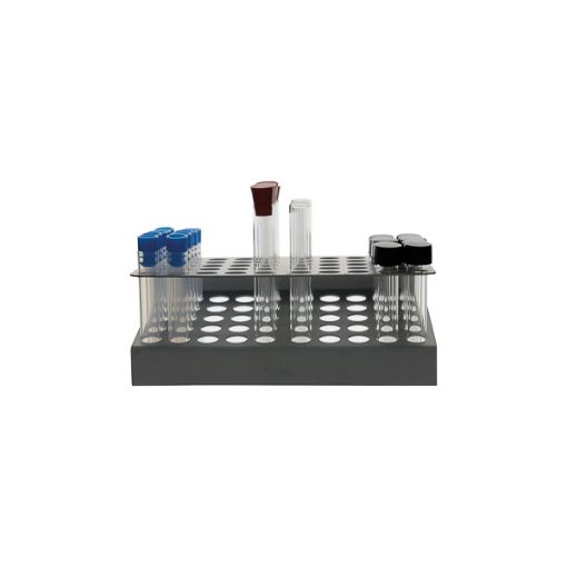 Bild på Test tube rack (Z type), aluminum, 5x10 (Ø 12,2 mm)