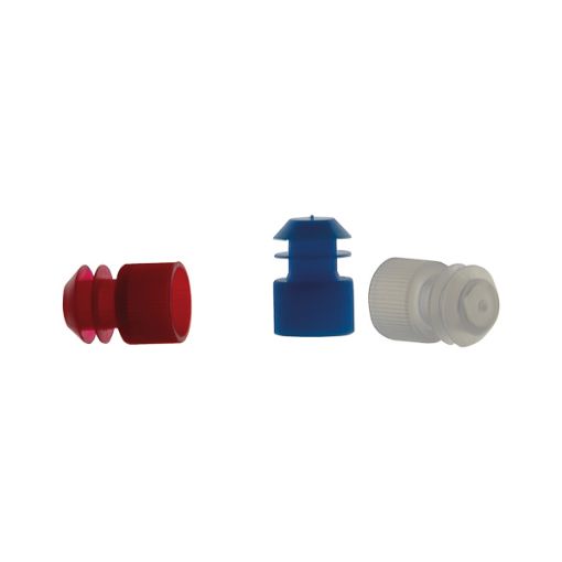 Bild på Tube Stopper, flange type, PE, for Ø16 mm test tubes, blue color, 1000 pcs