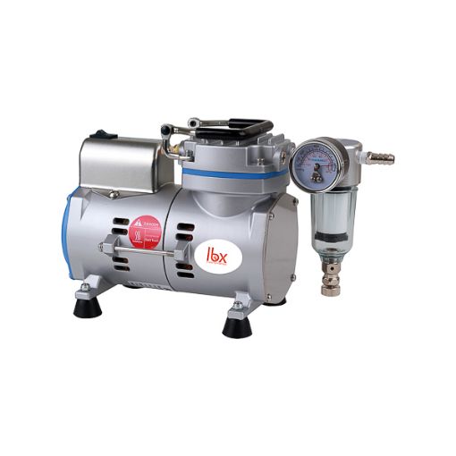Bild på Vacuum pump with valve and vacuum gauge, LBX V40 series, 68 l/min, -670 mmHg, EU plug