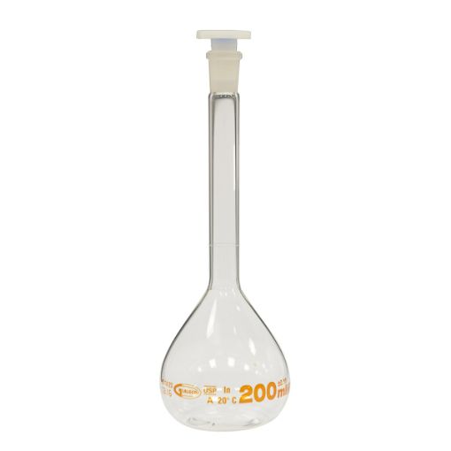 Bild på Volumetric flask class A with plastic stopper, 2000 ml, mouth size 29/32, USP Premium Line