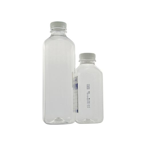 Bild på Water sampling bottle, PET, sterile, without thiosulfate, 500 ml, 90 pcs