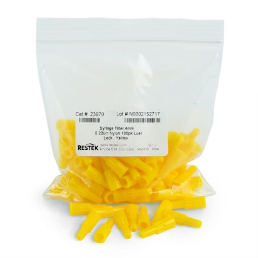 Bild på Syringe Filter, 4mm 0.22um Nylon Yellow Luer Lock 100-pk