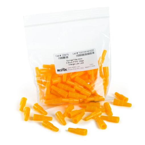 Bild på Syringe Filter, 4mm 0.45um PTFE Orange Luer Lock 100-pk