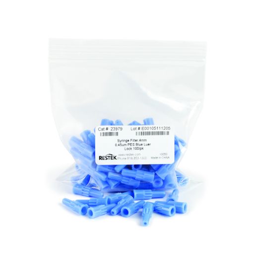 Bild på Syringe Filter, 4mm 0.45um PES Blue Luer Lock 100-pk