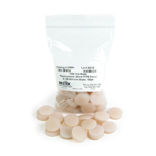 Bild på VOA Vial Septa Replacement, 22mm PTFE Faced 0.125  Silicone Septa, 100pk For use w/20,40,60mL VOA Vi