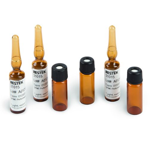 Bild på SPME Performance Test Mix 1ug/mL, Water/Methanol (99:1), 1mL/ampul, 3 ampul pack