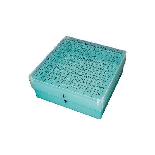 Bild på PP freezer box for 81 cryo tubes of 1-2 ml, red