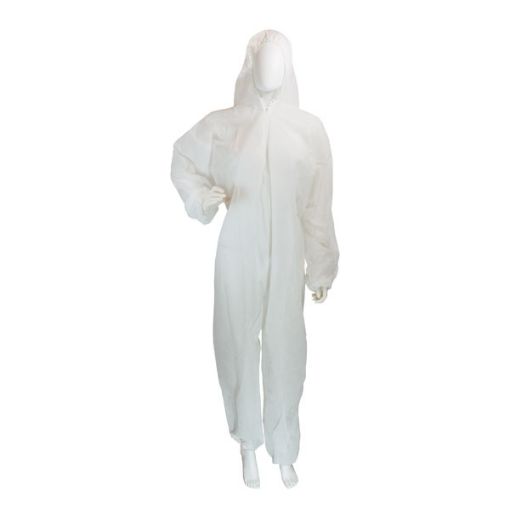 Bild på Disposable coverall 40 g, PP, white colour, size M, 5 pcs