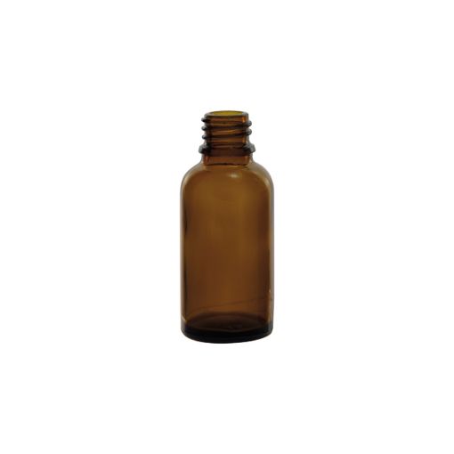 Bild på Glass bottle narrow neck, amber, DIN-18, 15 ml, 156 pcs
