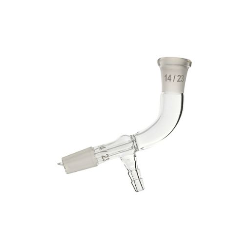 Bild på Receiver adapter, bent at 105º, with internal tube and lateral hose, 24/29, LBG 3.3