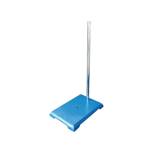 Bild på Retort stand (cast iron) 200x140 mm, with chromium plated iron rod 600 x Ø10 mm, 1 pc