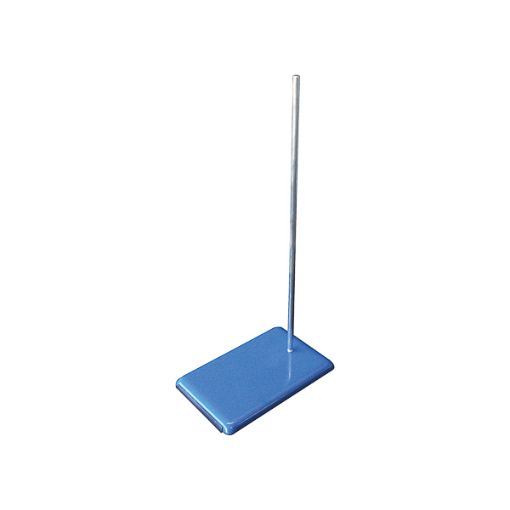 Bild på Retort stand (cast iron) 200x125mm, with chromium plated iron rod 500xØ10mm, 1 pc