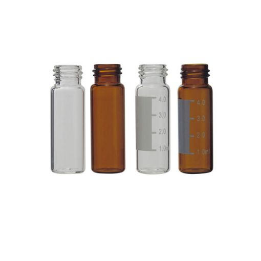 Bild på Screw vials for chromatography clear w/ write-on patch, 15 x 45 mm, 4 ml, 100 pcs