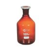 Bild på Reagent bottle amber, narrow mouth, with PP stopper, 250 ml, GLASSCO