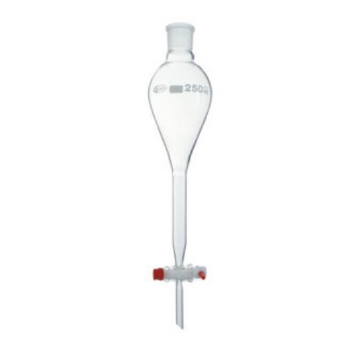 Bild på Separatory funnel, with PTFE stopcock and plastic stopper, Gilson type, 1000 ml