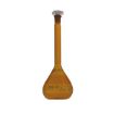 Bild på Volumetric flask, amber glass LBG 3.3, class A with plastic stopper, 10 ml, 10/19, 2 pcs