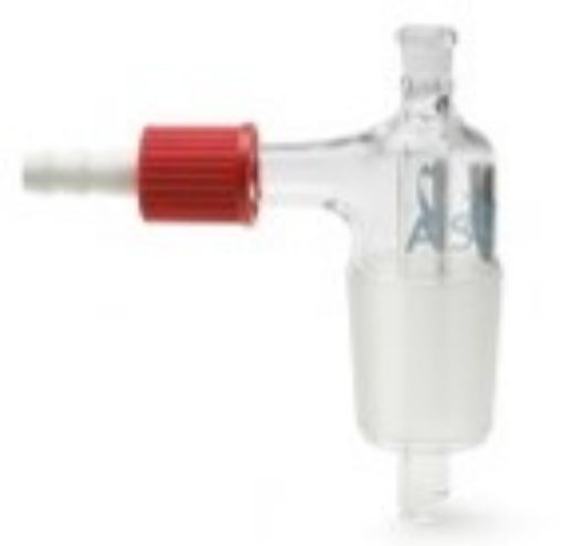 Bild på Asynt B24 Glass Luer Adapter: with screw threaded side-arm and top isolation valve.